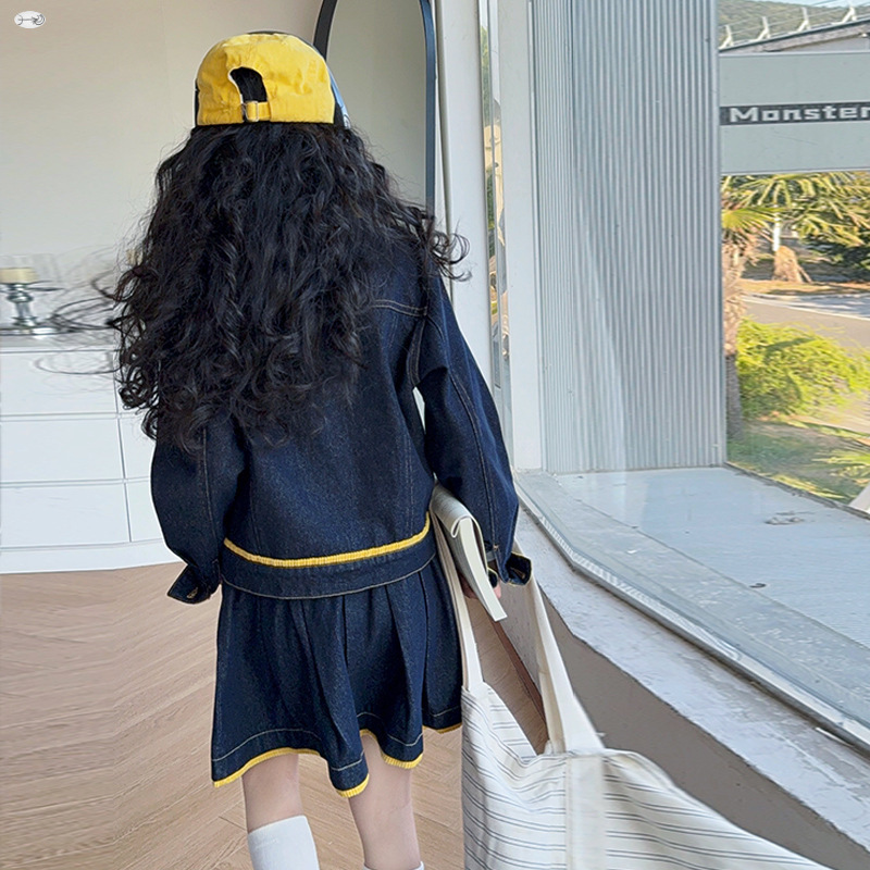 Baby Clothing Yellow - Teen Girls Trendy Yellow Lapel Denim