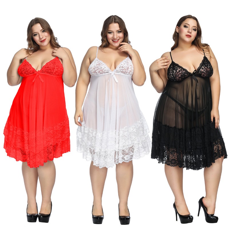 Baby Gown Nightwear - S-7XL Plus Size Sexy Strap Nightwear