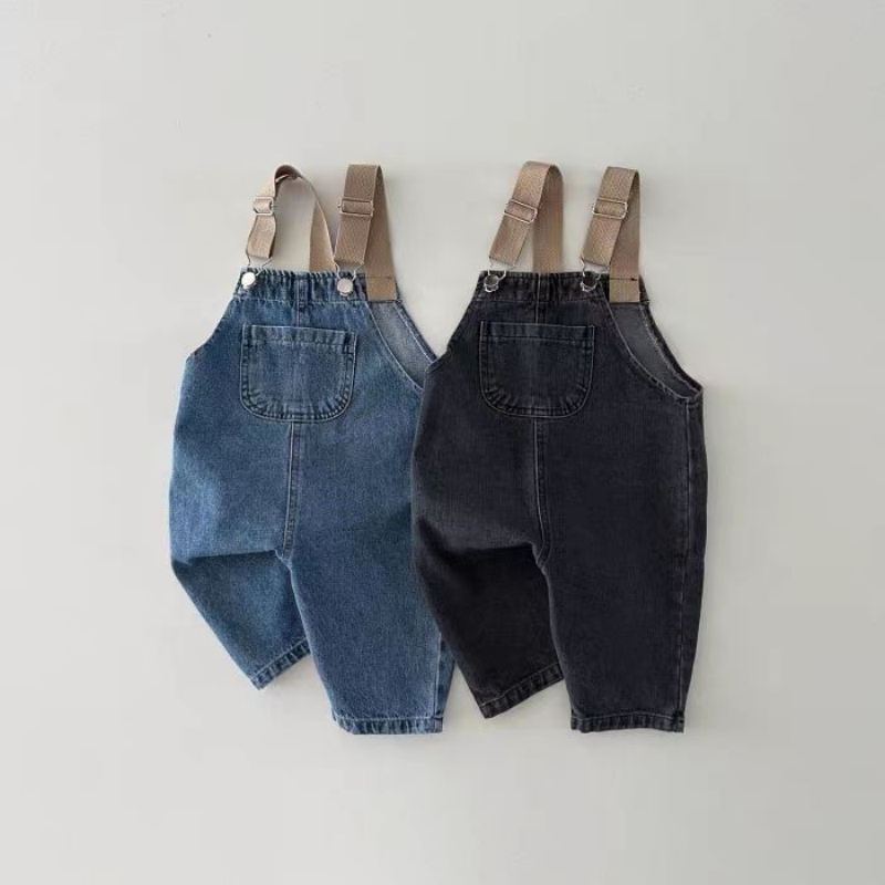 Baby Overall Denim - HY230201 Korean Style 2025 Color Block