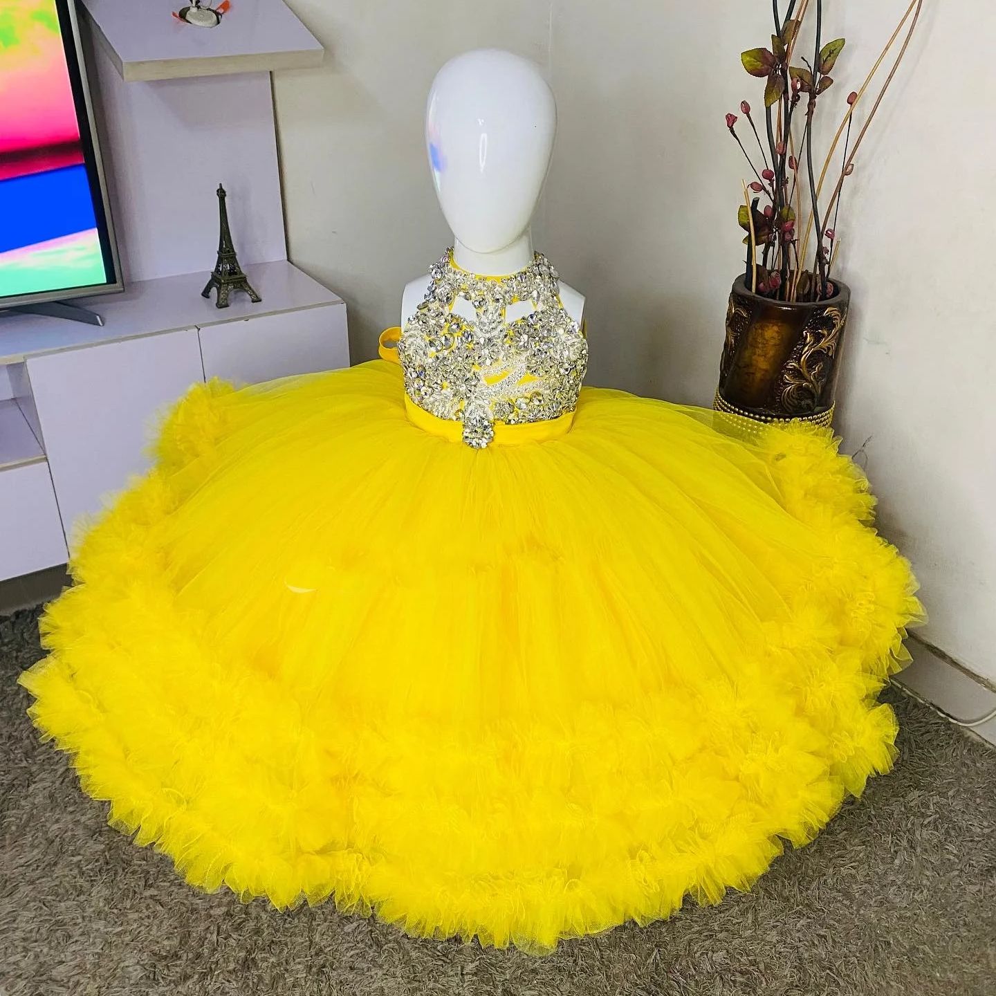Gorgeous Yellow Flower Girl Dr - Baby Clothing Yellow ulasan dan harga