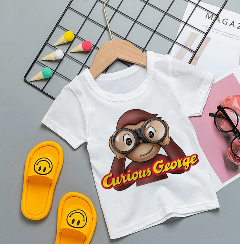 Curious George Cartoon Print T - Baby Clothing Sale ulasan dan harga
