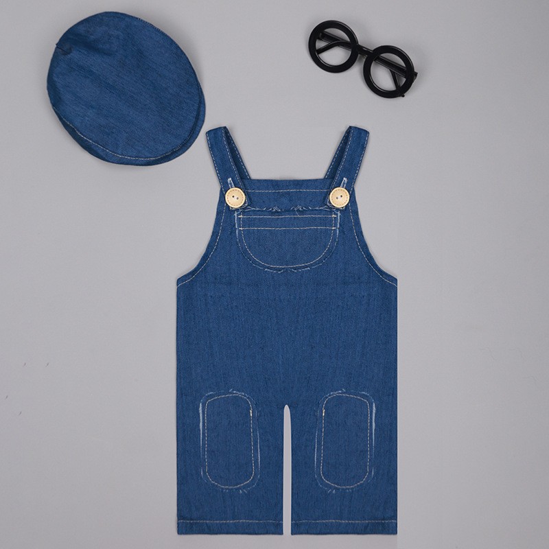 ❤️Newborn Photography Clothing - Baby Overall Denim ulasan dan harga