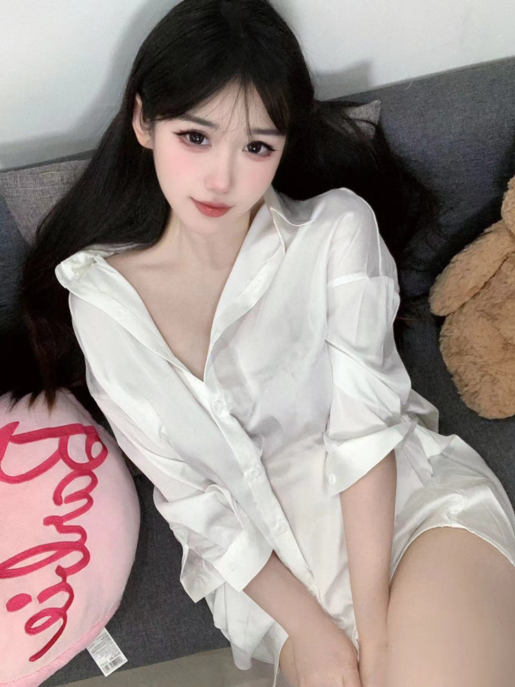 Fashion White Color Shirt Pers - Baby Gown Nightwear ulasan dan harga
