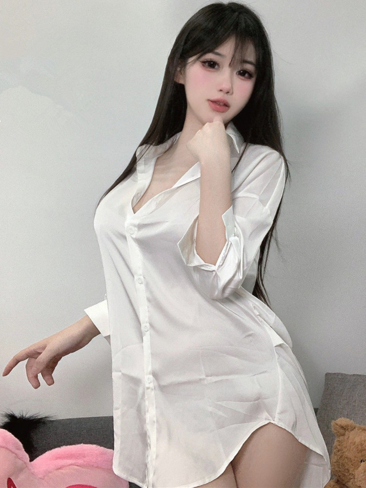 Fashion White Color Shirt Pers - Baby Gown Nightwear ulasan dan harga