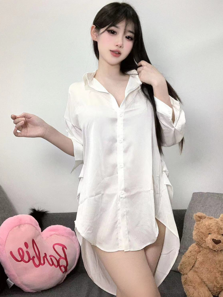 Fashion White Color Shirt Pers - Baby Gown Nightwear ulasan dan harga