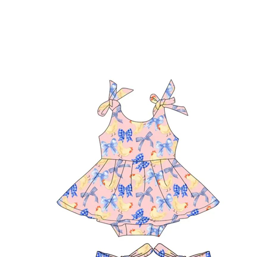 Summer Little Yellow Duck Bow  - Baby Clothing Yellow ulasan dan harga