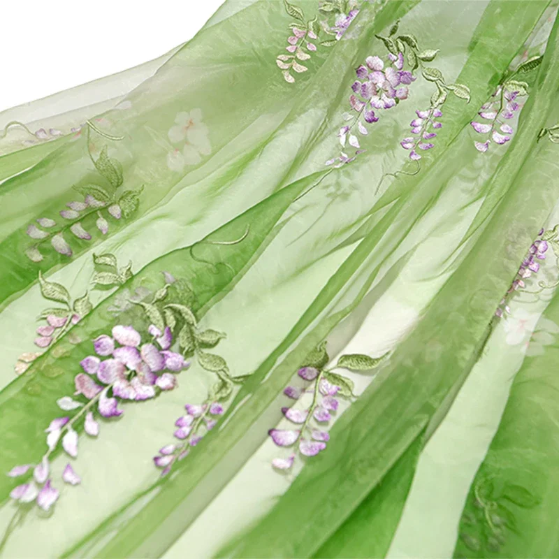 Wisteria Embroidery Fabric DIY - Baby Clothing Designer ulasan dan harga