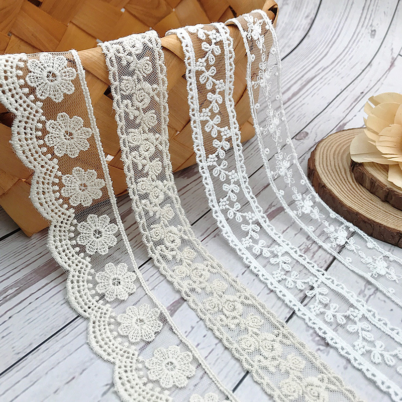 3Yards/Lot Embroidery White Be - Baby Clothing Embroidery ulasan dan harga