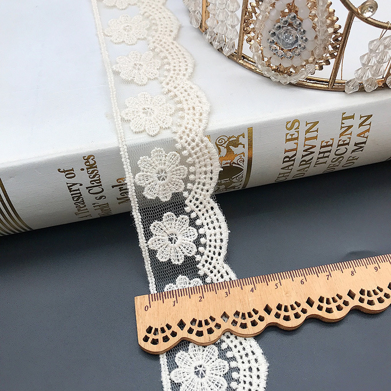 3Yards/Lot Embroidery White Be - Baby Clothing Embroidery ulasan dan harga