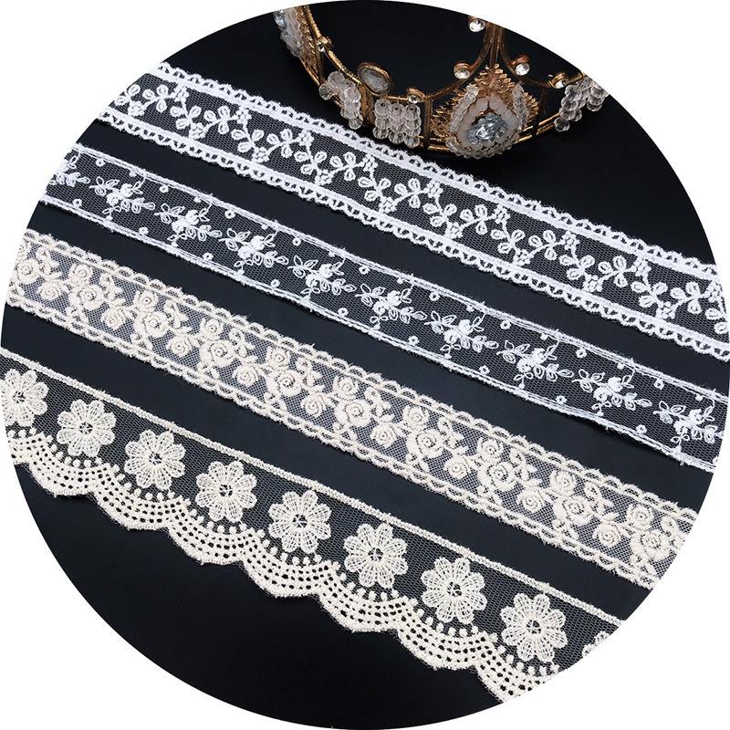 3Yards/Lot Embroidery White Be - Baby Clothing Embroidery ulasan dan harga